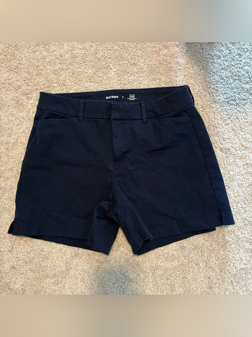 Old Navy High Rise Pixie Shorts Navy Blue Size 6